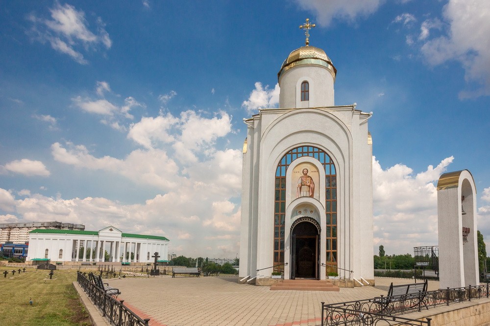 Church of the Savior Not Made by Hands at the war memorial, 2018